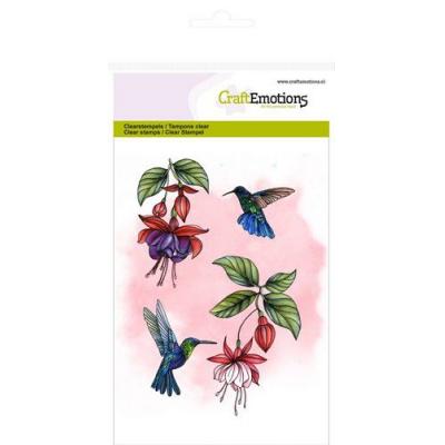 CraftEmotions Clear Stamps - Fuchsie und Kolibri